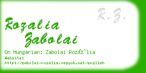 rozalia zabolai business card